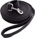 Long Dog Leash Free Range, 30 Foot Nylon Training Lead for Medium and Large Dogs, Black
