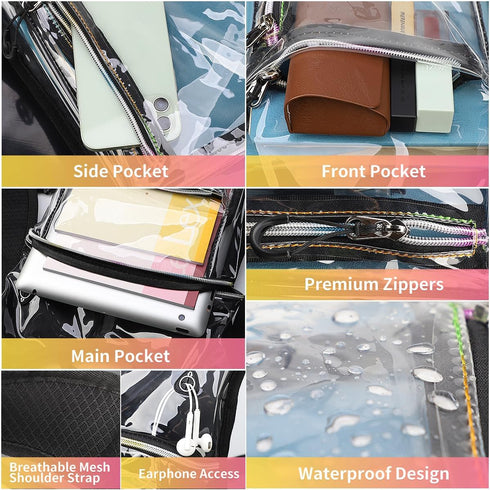 Hydration Backpack with 2L Bladder - Water Pack for Raves, Hiking, Cycling, Climbing, Running, Camping