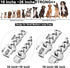 Silver Chain Dog Collar, 19mm Stainless Steel Cuban Link with Secure Snap Buckle for Small Medium Pitbull (19MM, 22")