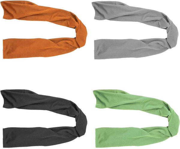 4 Packs Cooling Towel (40"x 12"), Ice Towel, Microfiber Towel, Soft Breathable