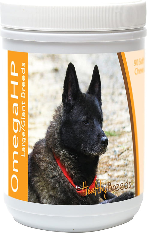 Healthy Breeds Norwegian Elkhound Omega HP Fatty Acid Skin and Coat Support Soft Chews, 90 Count