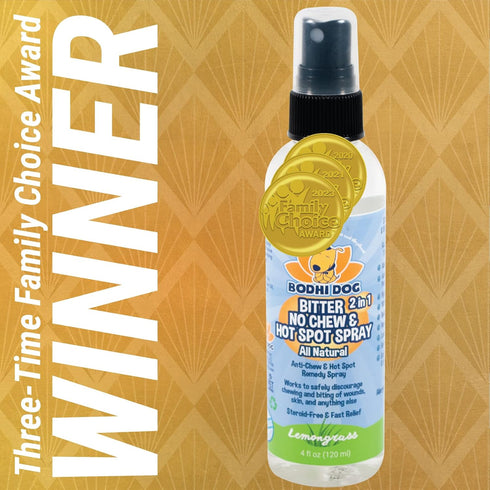Bodhi Dog Bitter 2-in-1 No Chew & Hot Spot Spray, Natural Anti-Chew Remedy, Safe for Skin, 4 Fl Oz