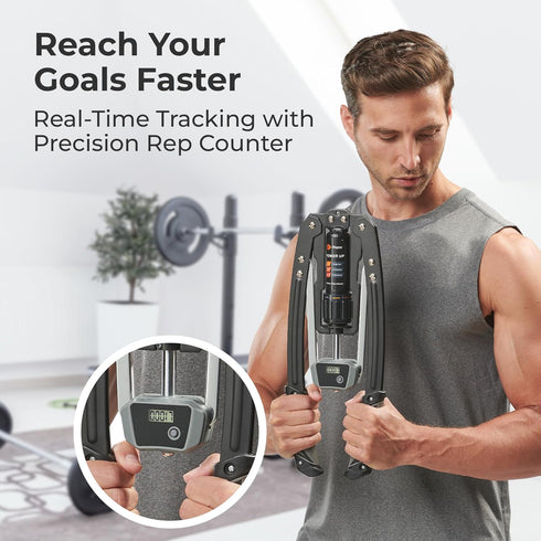 Lifepro Arm Exercise Hydraulic Power Twister - Adjustable 22-440lbs Chest Expander and Arm Workout Machine