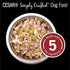 CESAR SIMPLY CRAFTED Adult Soft Wet Dog Food Meal Topper, Beef, Chicken, Purple Potatoes, 10 Tubs, 1.3 oz