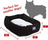 Majestic Pet 24 Inch Poly-Cotton Sherpa Calming Dog Bed, Washable Cozy Soft Round Bed with Spine Support
