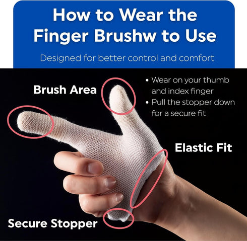 3 Pack MIND UP Dog Finger Toothbrush, Washable & Reusable Finger Brush for Dog Teeth Cleaning, Pet Dental Care Tool