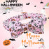Lionheart Glory Halloween Dog Collar, Adjustable Fall Collar with Pink Bowtie for Large Dogs, Pumpkin Design
