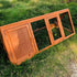 2 Garvee Wooden Rabbit Cage, A-Frame Chicken Coop Outdoor with Doors & Run, Triangle Rabbit Hutch with Ventilating