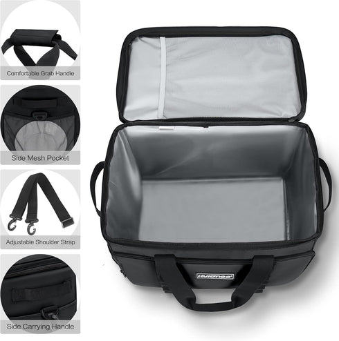 Hulongo Soft Insulated Cooler Bag Collapsible Large Travel Coolers Soft Sided Coolers Ice Chest, Leakproof, Waterproof