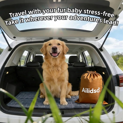 (Grey,23.6''59'') Dog Car Seat Cover, Pet Couch Covers for Car and Sofa, Non-Slip Backseat Pet Bed Mat, Machine
