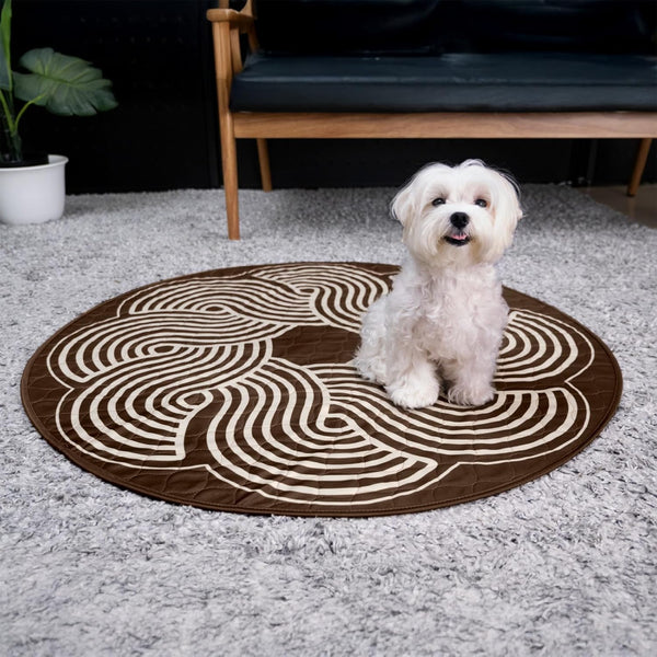 2ct Paw Inspired Round Designer Dog Pads | Premium Washable Pee Pads
