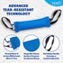 Dog Bite Tug Toy (11.8"x3.5") - Durable Blue Pull Toy with 2 Soft Handles for Small to Medium Dogs