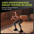 Squat Wedge Block Pair, Calf Stretcher Slant Board for Squats, Anti-Slip Heel Elevated Squat Wedge