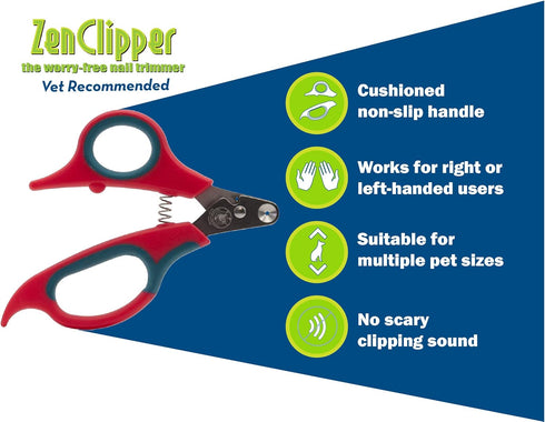 Trimmer (1.5mm Zen Clipper Pet Nail Clipper for Cats Cat Nail Clipper for Safer Grooming and Nail Care - Clean, Quiet
