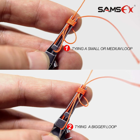 SAMSFX Fly Fishing Line Clipper Knot Tying Tool with Retractor, Hook Sharpener, Quick Knot Tool & Eye Cleaner