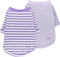 2 Pieces Stripe Dog Clothes for Small Dogs - Summer Dog Shirt, Cute Soft Puppy Clothes, XS~XXL (Purple, Medium)