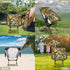 Backpacking Flowers Green Portable Camping Chair, Folding Chairs for Outside, Lightweight Chair, Outdoor Collapsible
