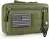 FRTKK Tactical Molle Admin Pouch Utility Laser Cut EDC Tool Bag, Includes US Flag Patch and Keychain