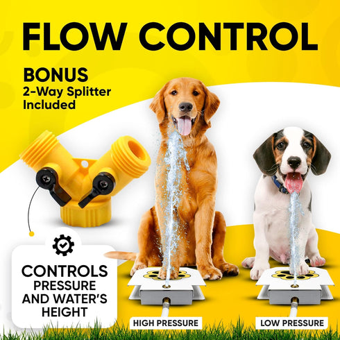 Dog Outdoor Fountain Step On | Paw Activated Drinking Pet Dispenser for Fresh Water