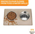Neater Pet Brands Neater Mat - Waterproof Silicone Pet Bowls Mat - Protect Floors from Food & Water (Cappuccino, 19" x 12" Silicone)