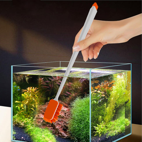 Vimvins Small Fish Tank Cleaner - Algae Scraper for Glass Aquariums - Aquarium Brush & Scrubber Tool Adapted