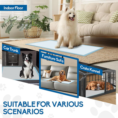 40 Count 24"X24" Disposable Puppy Pads - Super Absorbent & Leak-Proof Quick-Dry Underpads for Dogs