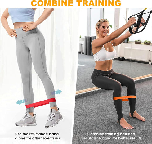 Resistance Training Kit, 2 Adjustable Bodyweight Resistance Bands with Handles, 1 Door Anchor, 5 Resistance Loop Bands
