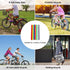 SANNIX 84pcs/7 Sets Bicycle Spoke Skins Wraps, Reflective Kids Road Mountain Bike Wheel Decoration Reflectors