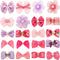20 Pcs Dog Hair Bows for Small Dogs, Cute Grooming Bows with Rubber Bands