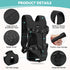 Lukovee Dog Backpack Carrier - Adjustable Hands-Free Front Carrier for Small Medium Dogs, Hiking (B, Large)
