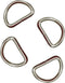 50 Pack of Metal D Rings Heavy Duty 3/4 Inch for Sewing, Keychains, Belts, and Dog Leash