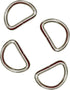 50 Pack of Metal D Rings Heavy Duty 3/4 Inch for Sewing, Keychains, Belts, and Dog Leash