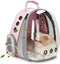 LOLLIMEOW Pet Carrier Backpack, Airline-Approved Bubble Carrier for Cats and Puppies, Pink, Travel Design