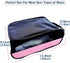 Golf Shoe Bag, Zippered Carrier Bags for Men/Women with Ventilation, Outdoor Travel Shoe Bags (Light Pink)