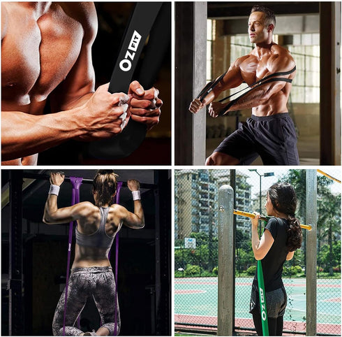 OZFIT Set Pull Up Bands, Resistance Bands, Pull Up Assistance Bands for Men & Women, Exercise Workout Bands for Working