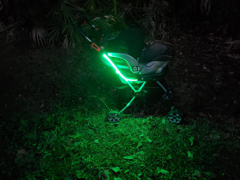 Third Kind Set 2 Stroller Lights Bike Lights of LED Rechargeable Lights with Straps
