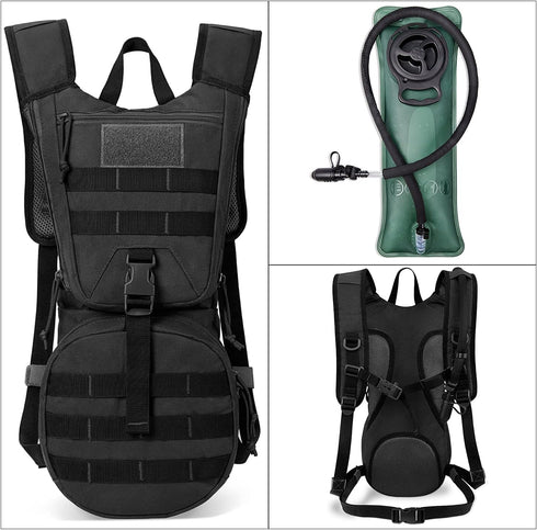 G4Free Military Tactical Hydration Pack Water Backpack with 3L Upgraded Bladder