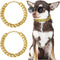 2 Pieces Gold Dog Link Chain Necklace, ABS Plastic Golden Collar Chain for Dogs, Puppy Costume (10 Inch (25+7 cm))