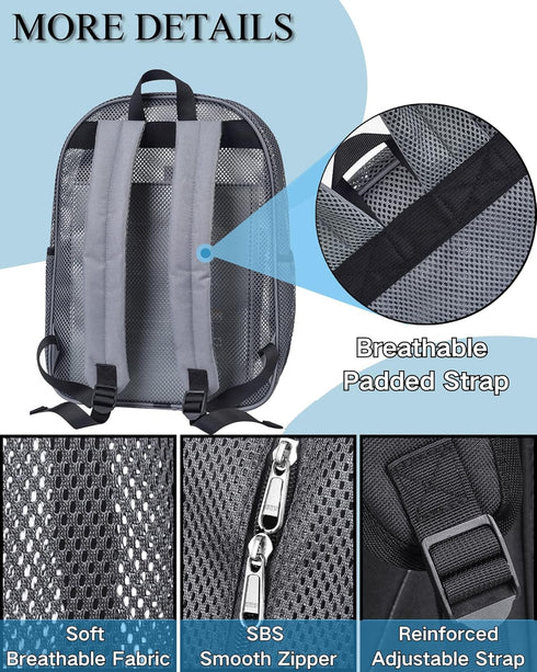 Paxiland Mesh Backpack, Lightweight See Through Backpack for Commuting, Swimming, Travel, Beach Outdoor Sports - Grey
