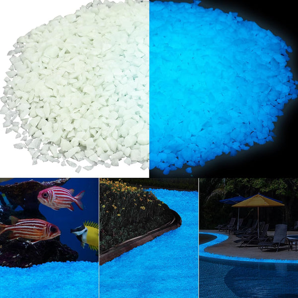 Glow in The Dark Gravel, Fluorescent Rocks for Fish Tank Decorations, Decorative Aquarium Gravel Stones, 300g/0.66lb