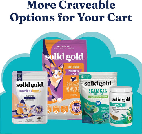 Solid Gold Wet Cat Food Pate Flavorful Feast Sample Pack - 3 Count Canned Cat Food with Real Chicken, Grain Free for