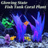 Aquarium Glowing Kelp Plant, Soft Silicone Fluorescence Coral Decor, 2pcs