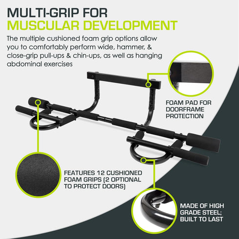 ProsourceFit Foldable Pull Up Bar/Doorway Trainer for Home Gym Exercise