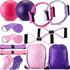 Poen 14 Pcs Pilates Ring and Ball Set for Women - Circle Ball with Stretching Strap, 8 Resistance Bands, Non-Slip Socks.