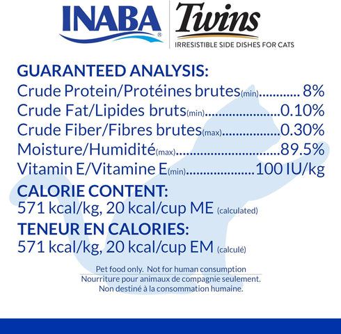 INABA Twins for Cats - Shredded Chicken & Broth Gelée Side Dish/Topper Cups, 1.23 Ounces, 16 Servings