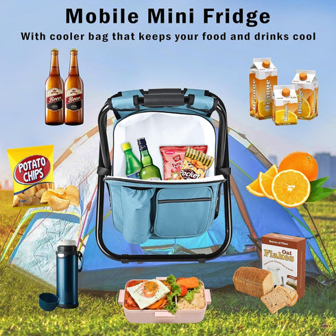 Backpack 300 LBS Kikerike Stool Cooler Chair Heavy Duty Max Load Portable Lightweight Folding Fishing Cooler