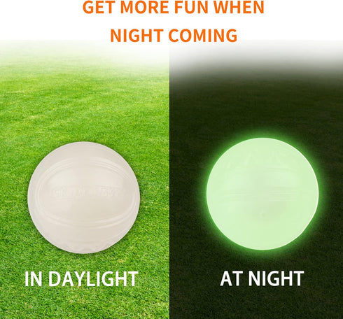 SKIPDAWG Interactive Squeaky Light Up Dog Ball | Glow in Dark, Floating Toy, Durable TPR, 2.5 Inches