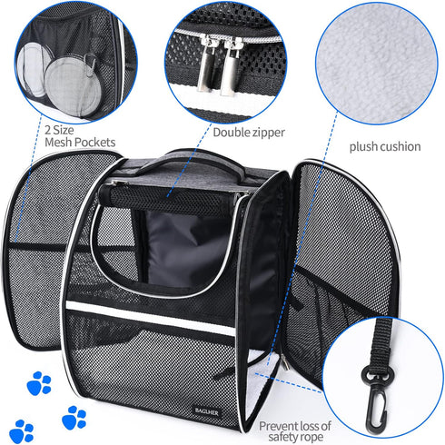 Backpack, Backpack Backpack, BAGLHER Pet Carrier Ventilated Design, Pet Travel with Comfortable Shoulder Straps