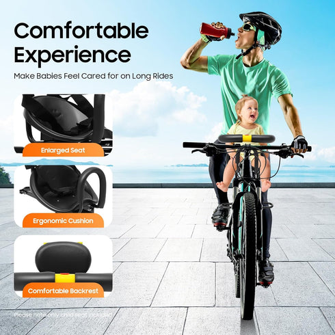 Pyroarle Portable Bicycle Front Mounted Baby Seat, Child Carrier Bike Chair for Bicycle Kids Seat for Children, Toddler