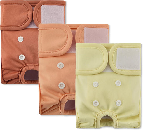 Amazon Basics Washable Dog Diapers, Highly Absorbent, Female, XS Size, 3 Pack,